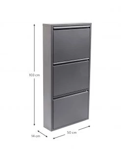 Kare Design Wand-Schuhschrank Caruso mit 3 Klappfächern, B 50 x H 103 cm -Flur & Diele Verkäufe Wand Schuhschrank Caruso mit 3 Klappfachern 2