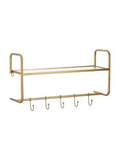 Wandgarderobe Hatstand in Gold, B 60 x H 38 cm