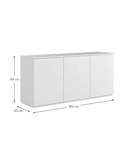 Weißes Sideboard Join mit Türen, B 180 x H 84 cm -Flur & Diele Verkäufe Weisses Sideboard Join mit Turen 2