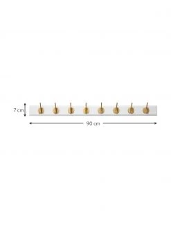 Nordal XL Garderobenleiste Edgy aus Holz, B 90 x H 7 cm -Flur & Diele Verkäufe XL Garderobenleiste Edgy aus Holz 5