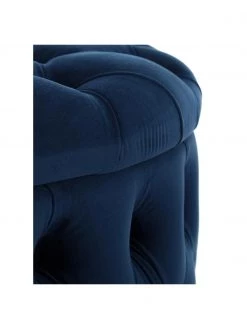 Westwing Collection XL Samt-Hocker Chiara mit Stauraum in Dunkelblau, Ø 70 x H 42 cm -Flur & Diele Verkäufe XL Samt Hocker Chiara mit Stauraum in Dunkelblau 5