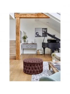 Westwing Collection XL Samt-Hocker Chiara mit Stauraum in Rostbraun, Ø 70 x H 42 cm 8 Westwing Collection XL Samt-Hocker Chiara mit Stauraum in Rostbraun, Ø 70 x H 42 cm -Flur & Diele Verkäufe XL Samt Hocker Chiara mit Stauraum in Rostbraun 2